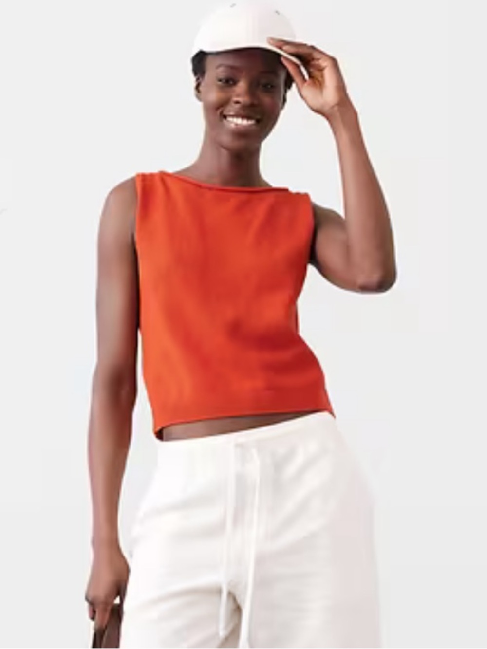 Banana Republic Sleeveless Cropped Top - Orange